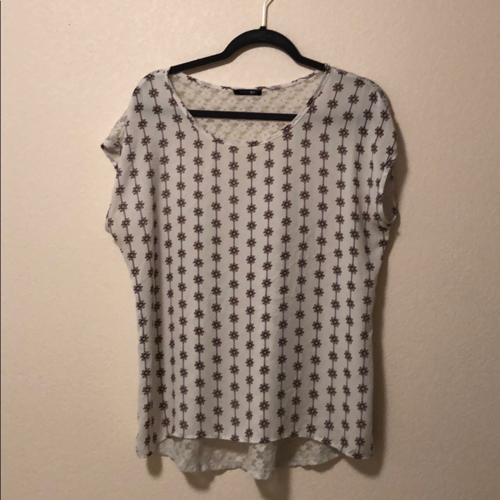 Papermoon Floral Top with Lace Back